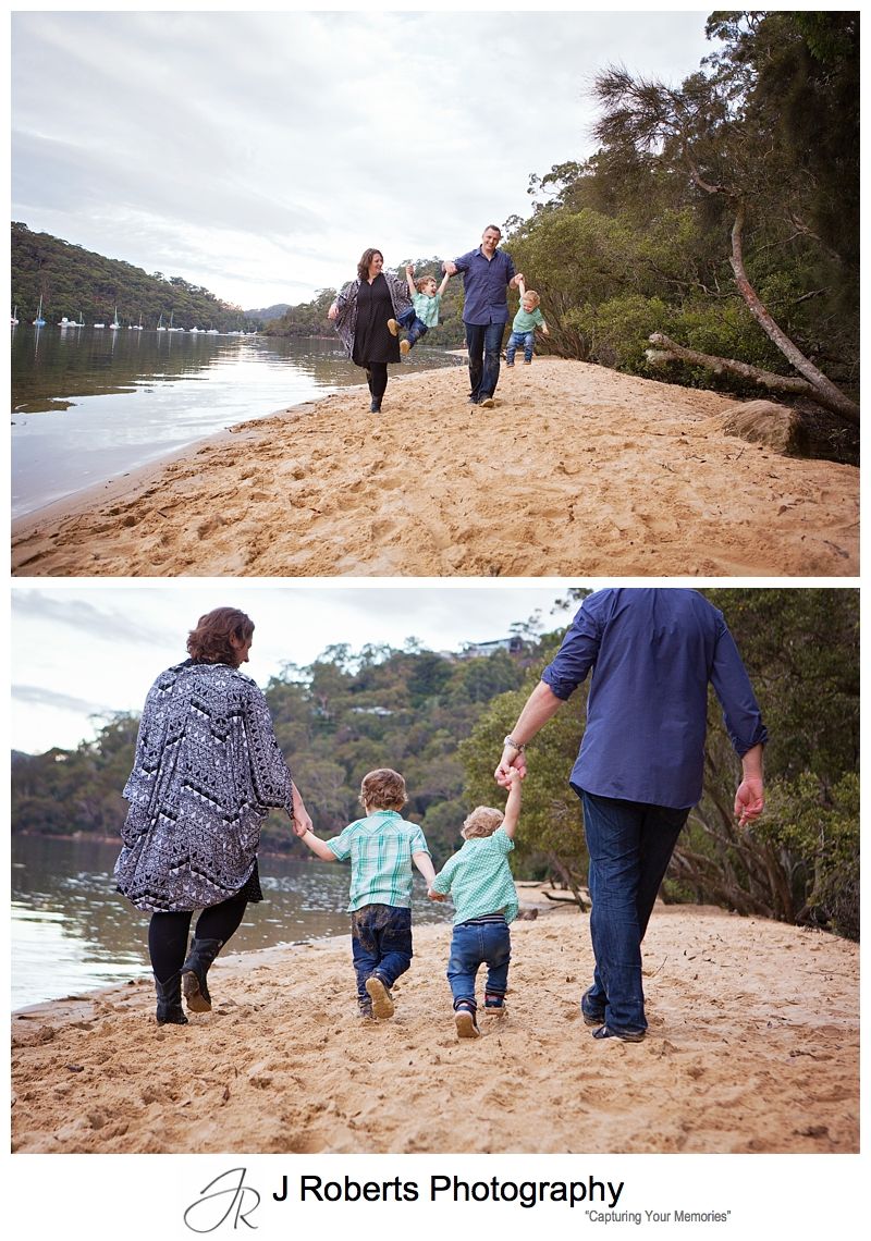 Autumn Family Portrait Photography Sydney Echo Point Roseville with Lots of colourful Leaves
